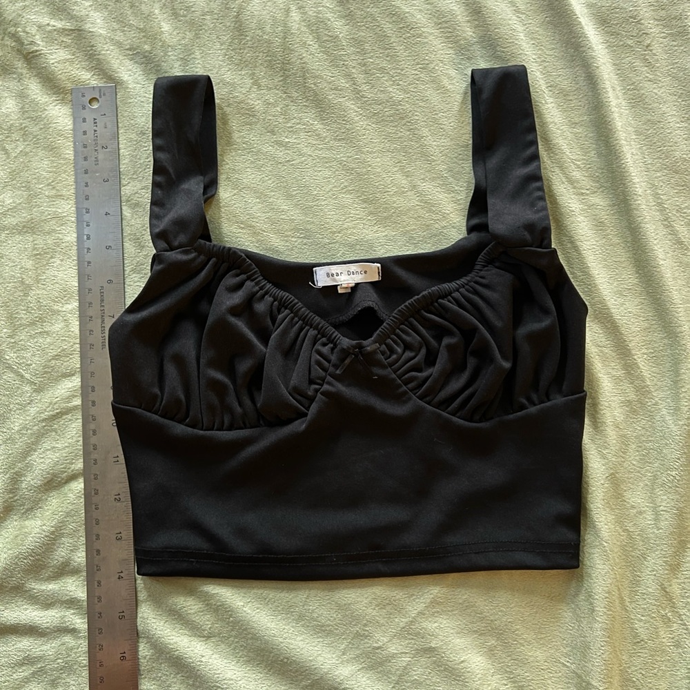 black babydoll crop top